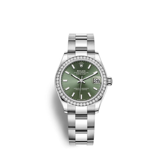 Datejust 31, Oystersteel, 18kt White Gold and diamonds, Ref# 278384RBR-0021