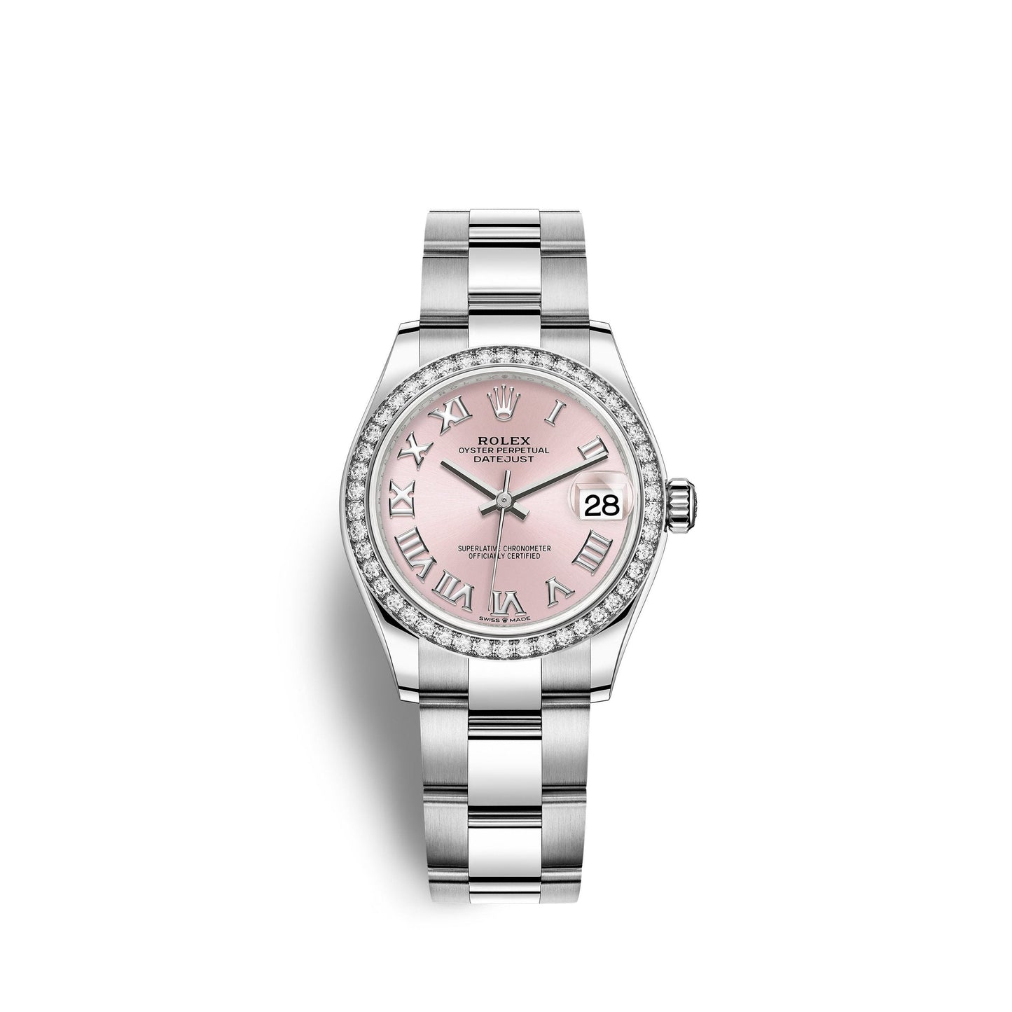 Datejust 31, Oystersteel, 18kt White Gold and diamonds, Ref# 278384RBR-0023