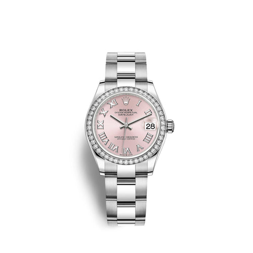 Datejust 31, Oystersteel, 18kt White Gold and diamonds, Ref# 278384RBR-0023