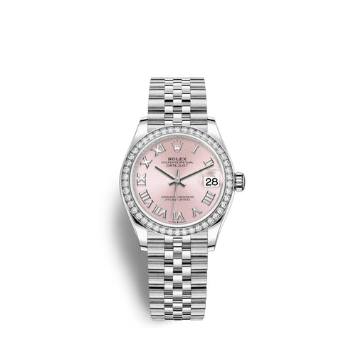 Datejust 31, Oystersteel, 18kt White Gold and diamonds, Ref# 278384RBR-0024