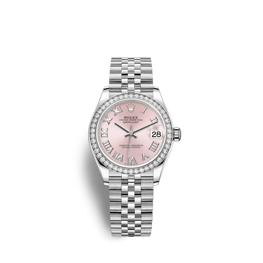 Datejust 31, Oystersteel, 18kt White Gold and diamonds, Ref# 278384RBR-0024