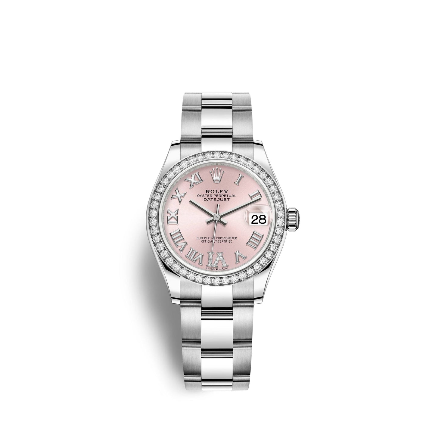 Datejust 31, Oystersteel, 18kt White Gold and diamonds, Ref# 278384RBR-0027