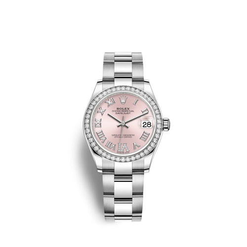 Datejust 31, Oystersteel, 18kt White Gold and diamonds, Ref# 278384RBR-0027