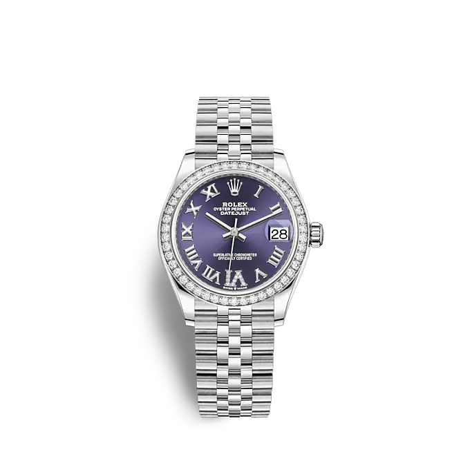 Datejust 31, Oystersteel, 18kt White Gold and diamonds, Ref# 278384RBR-0030