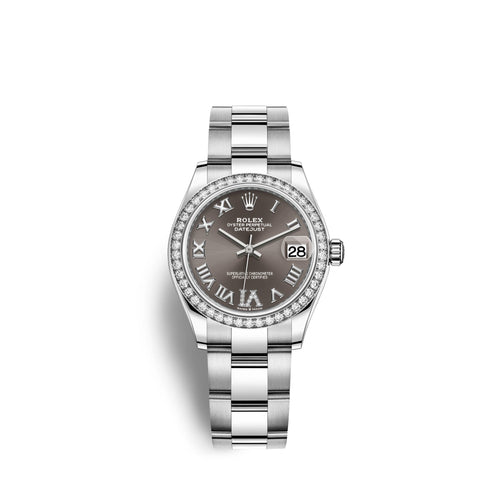 Datejust 31, Oystersteel, 18kt White Gold and diamonds, Ref# 278384RBR-0031
