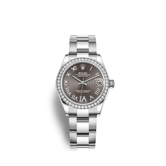 Datejust 31, Oystersteel, 18kt White Gold and diamonds, Ref# 278384RBR-0031