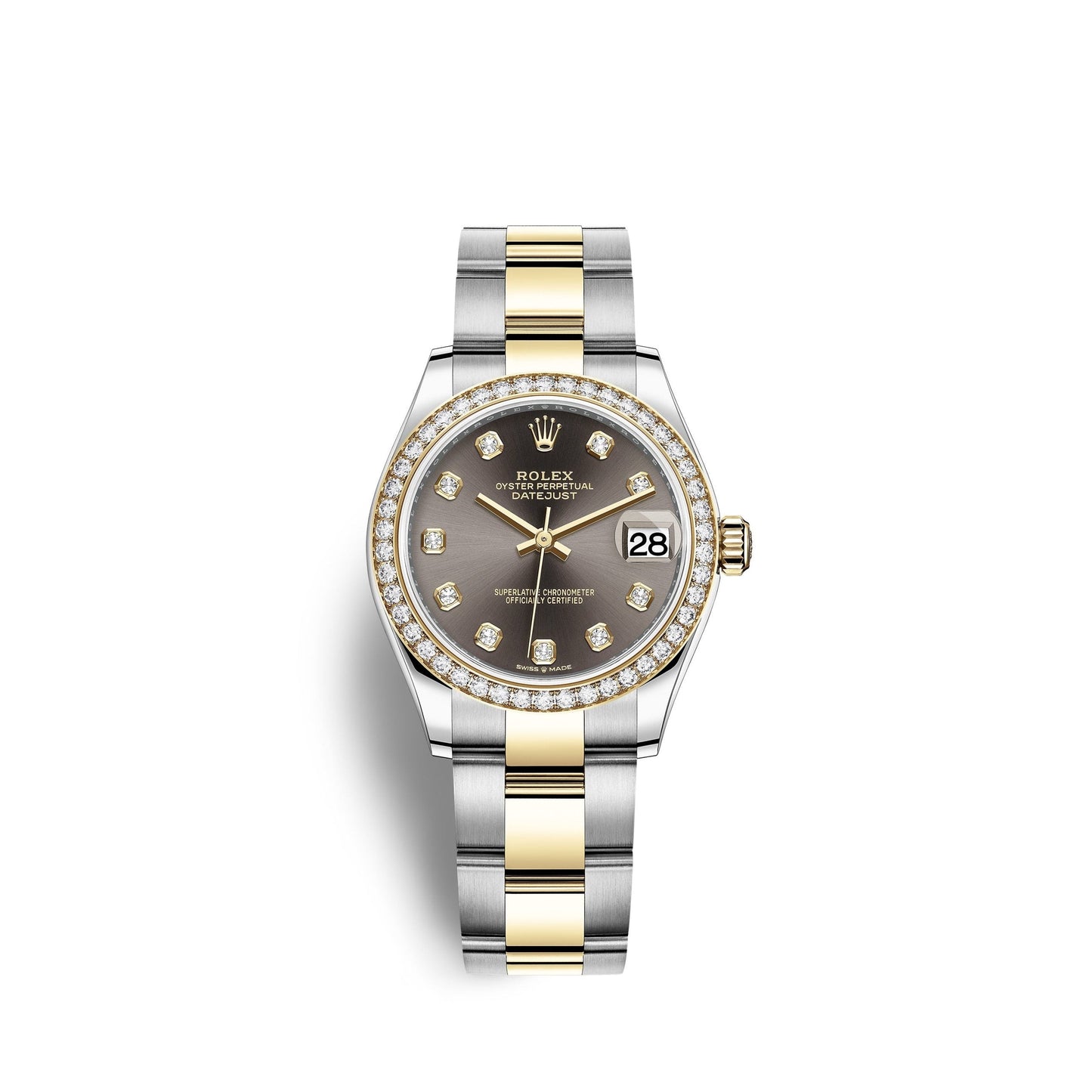 Datejust 31, Oystersteel, 18kt Yellow Gold and diamonds, Ref# 278383RBR-0021