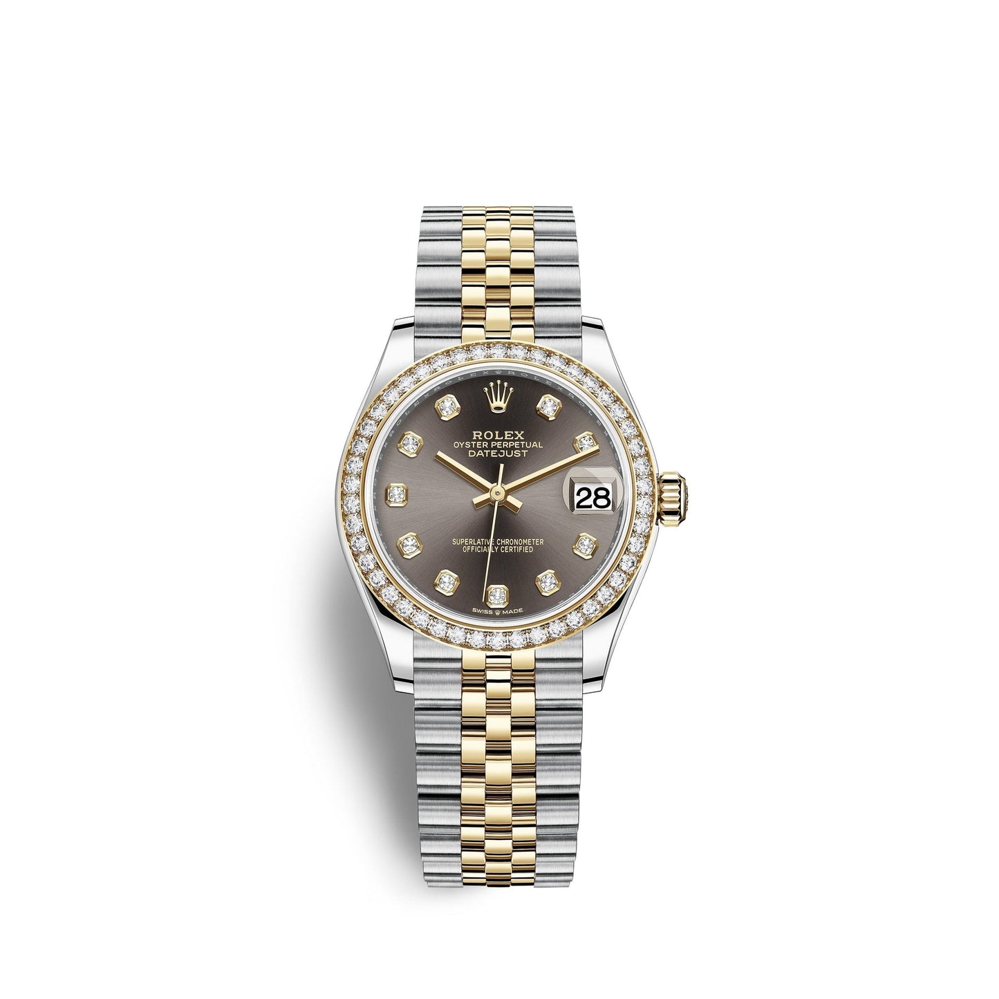Datejust 31, Oystersteel, 18kt Yellow Gold and diamonds, Ref# 278383RBR-0022
