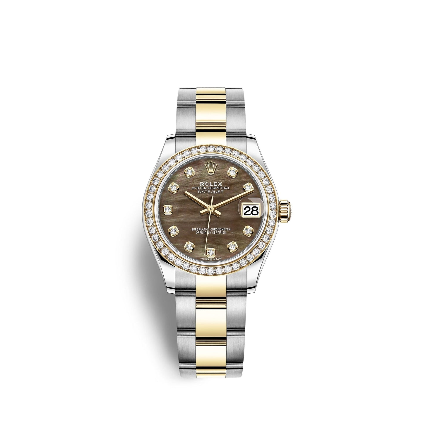 Datejust 31, Oystersteel, 18kt Yellow Gold and diamonds, Ref# 278383RBR-0023