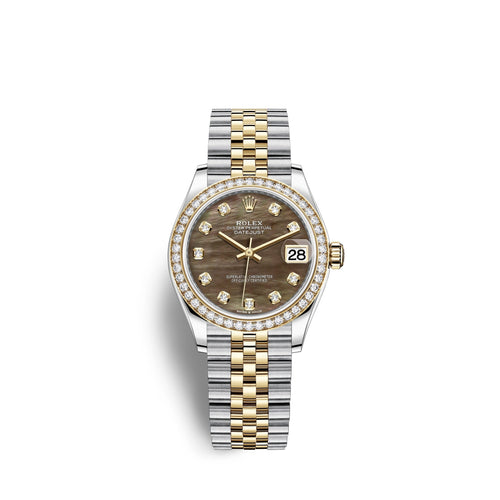 Datejust 31, Oystersteel, 18kt Yellow Gold and diamonds, Ref# 278383RBR-0024