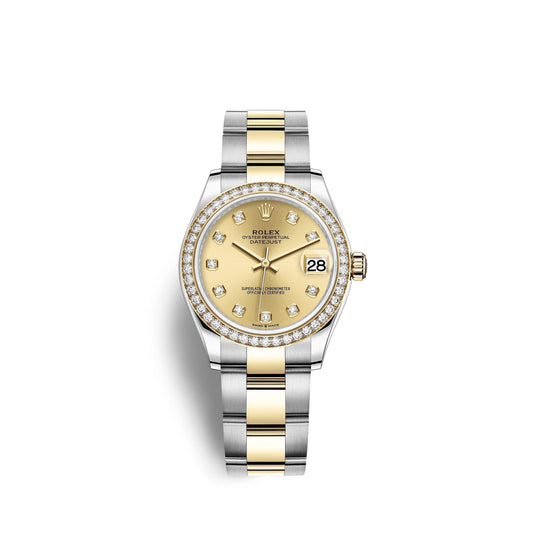 Datejust 31, Oystersteel, 18kt Yellow Gold and diamonds, Ref# 278383RBR-0025