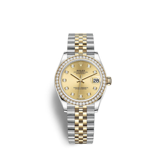 Datejust 31, Oystersteel, 18kt Yellow Gold and diamonds, Ref# 278383RBR-0026
