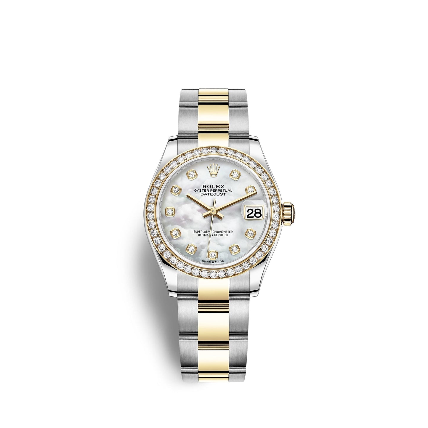 Datejust 31, Oystersteel, 18kt Yellow Gold and diamonds, Ref# 278383RBR-0027