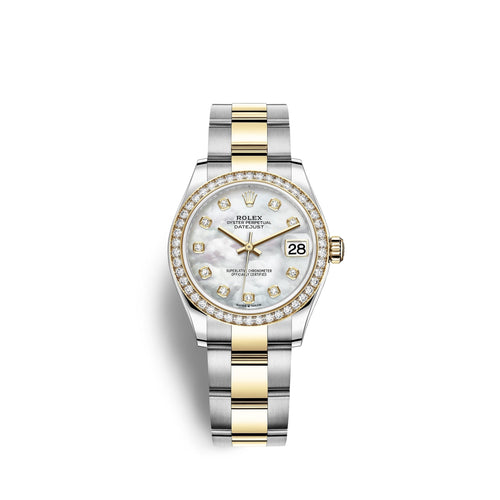 Datejust 31, Oystersteel, 18kt Yellow Gold and diamonds, Ref# 278383RBR-0027