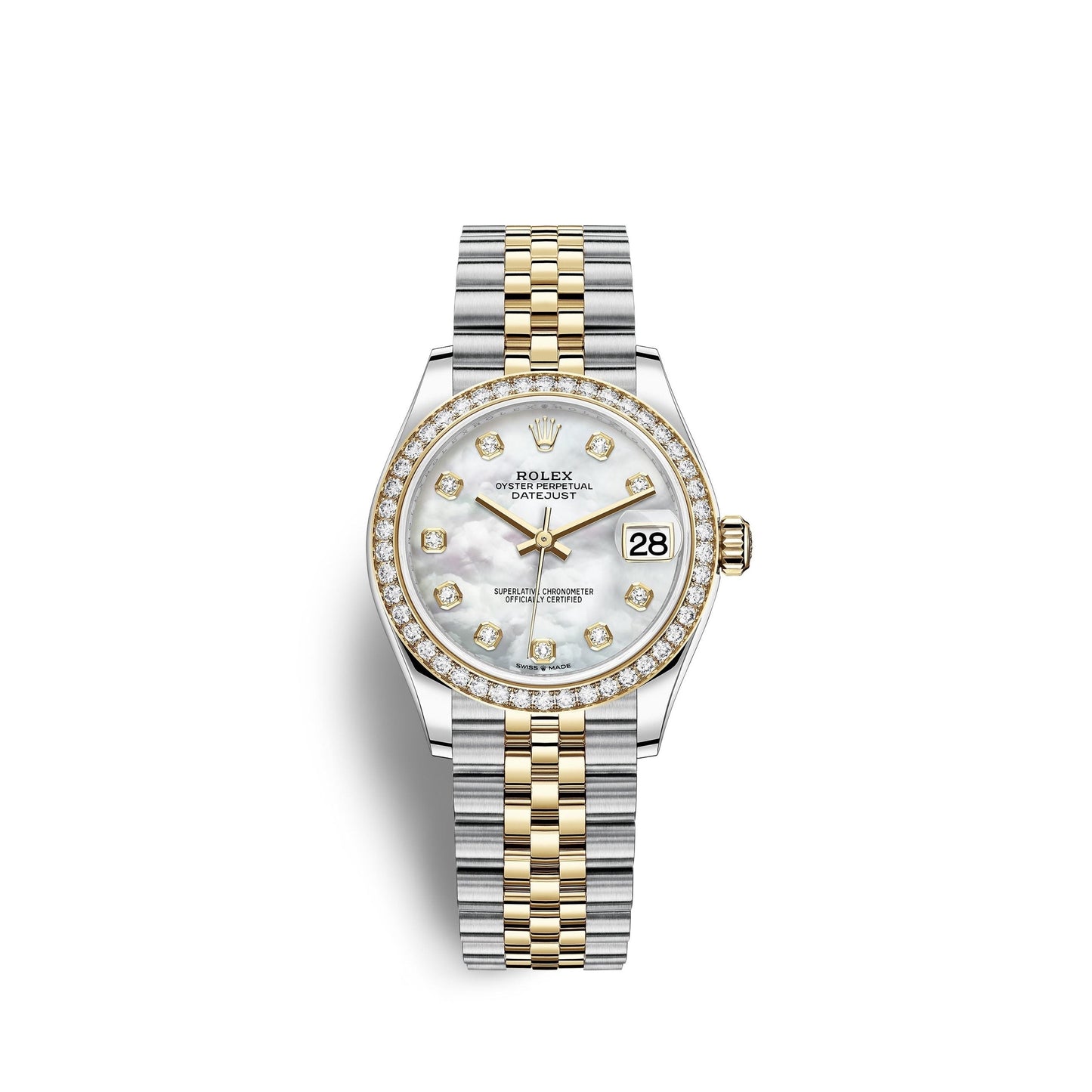 Datejust 31, Oystersteel, 18kt Yellow Gold and diamonds, Ref# 278383RBR-0028