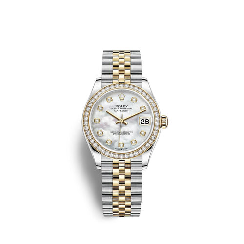 Datejust 31, Oystersteel, 18kt Yellow Gold and diamonds, Ref# 278383RBR-0028