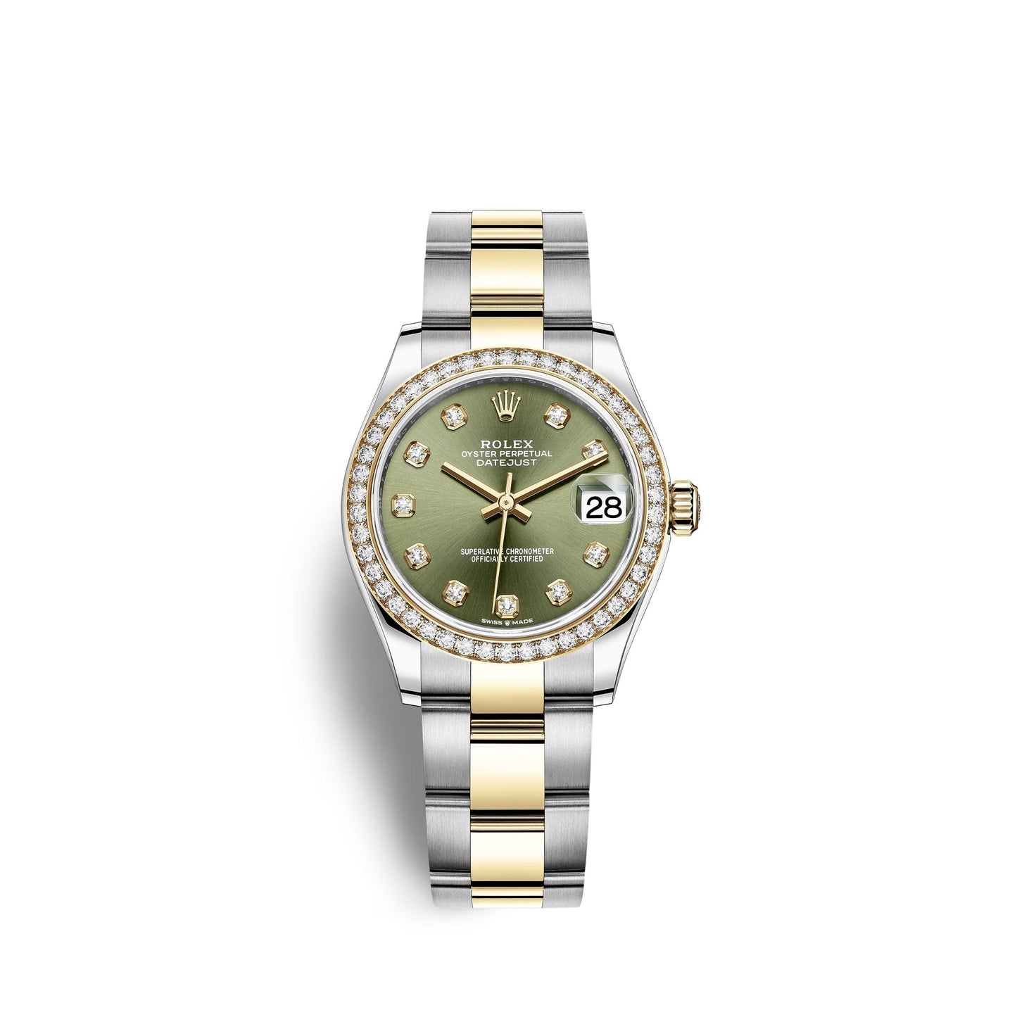 Datejust 31, Oystersteel, 18kt Yellow Gold and diamonds, Ref# 278383RBR-0029