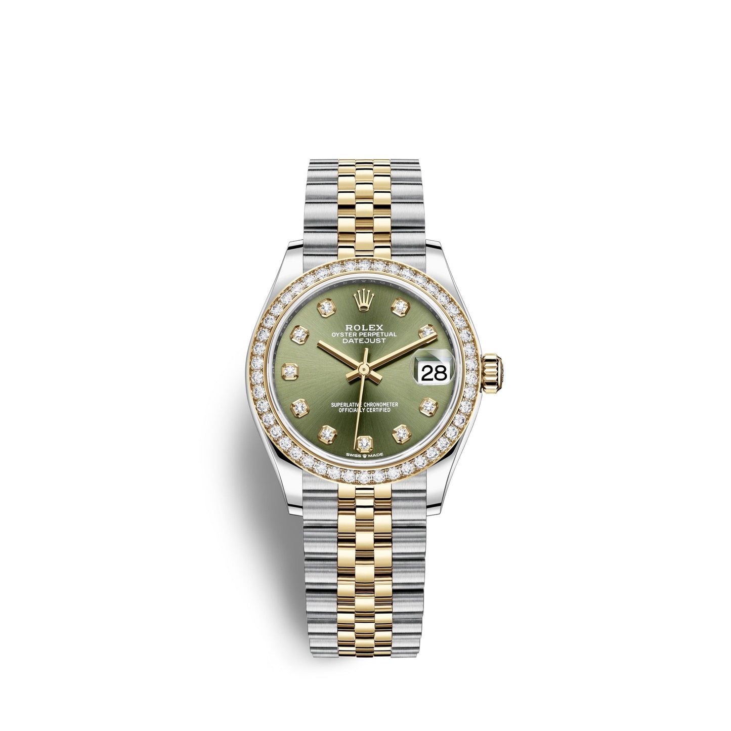 Datejust 31, Oystersteel, 18kt Yellow Gold and diamonds, Ref# 278383RBR-0030