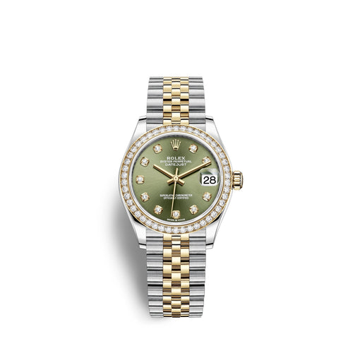 Datejust 31, Oystersteel, 18kt Yellow Gold and diamonds, Ref# 278383RBR-0030