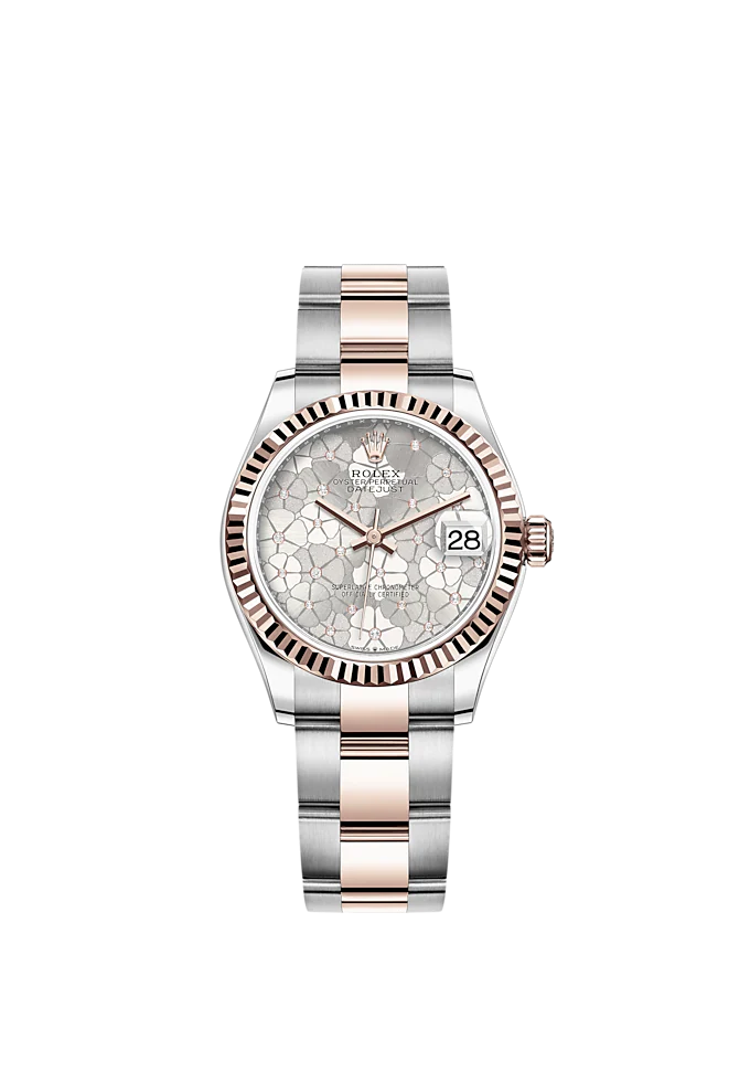 Datejust 31mm, Oystersteel and 18k Everose Gold and Diamonds, Ref# 278271-0031