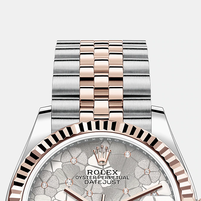 Datejust 31mm, Oystersteel and 18k Everose Gold and Diamonds, Ref# 278271-0032