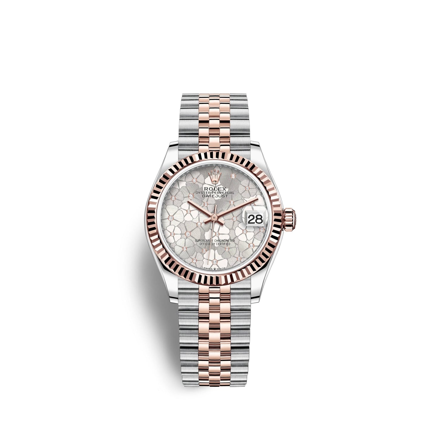 Datejust 31mm, Oystersteel and 18k Everose Gold and Diamonds, Ref# 278271-0032