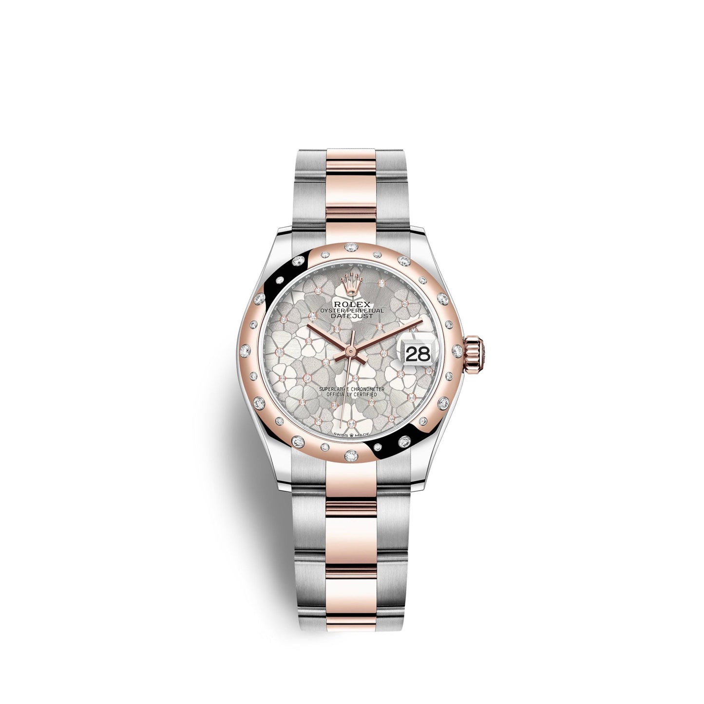 Datejust 31mm, Oystersteel and 18k Everose Gold with Diamonds, Ref# 278341rbr-0031