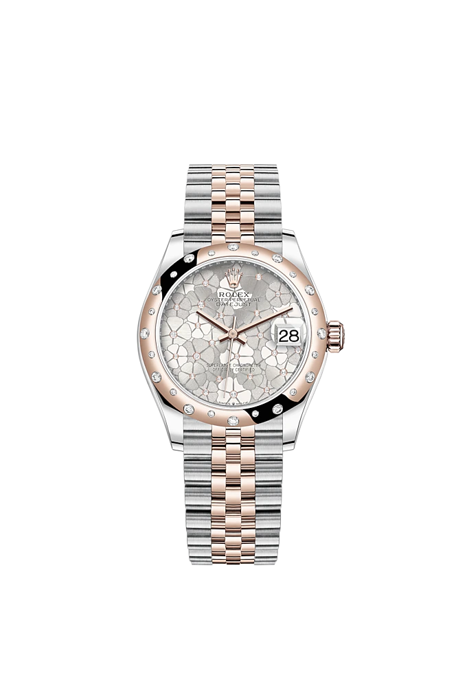 Datejust 31mm, Oystersteel and 18k Everose Gold with Diamonds, Ref# 278341rbr-0032