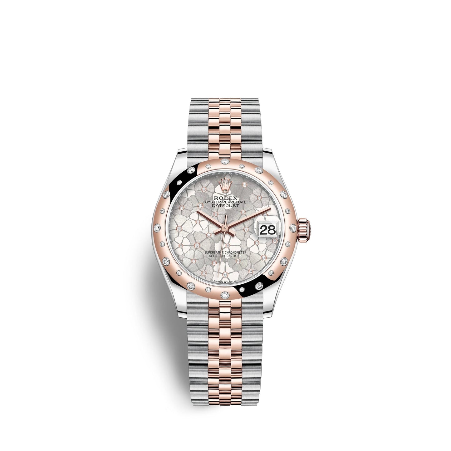 Datejust 31mm, Oystersteel and 18k Everose Gold with Diamonds, Ref# 278341rbr-0032