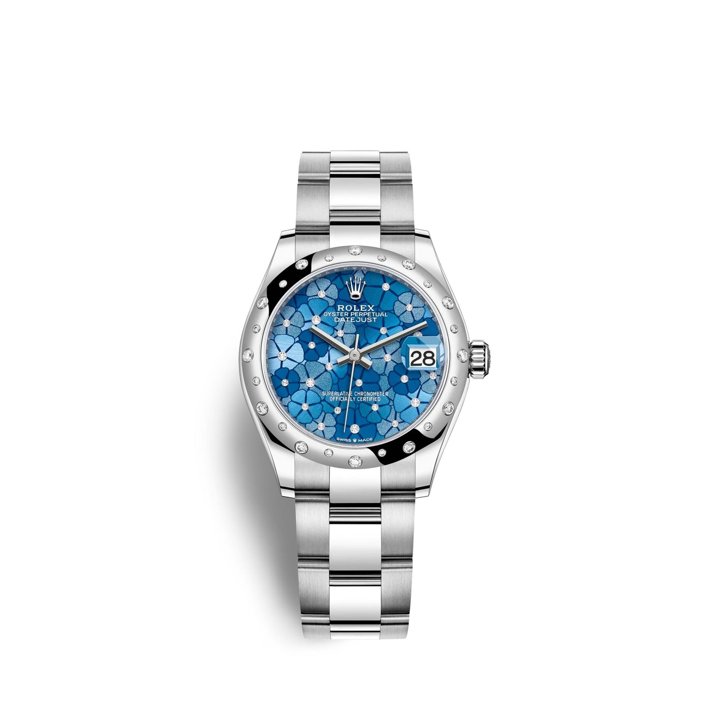 Datejust 31mm, Oystersteel and 18k White Gold with Diamonds, Ref# 278344rbr-0037