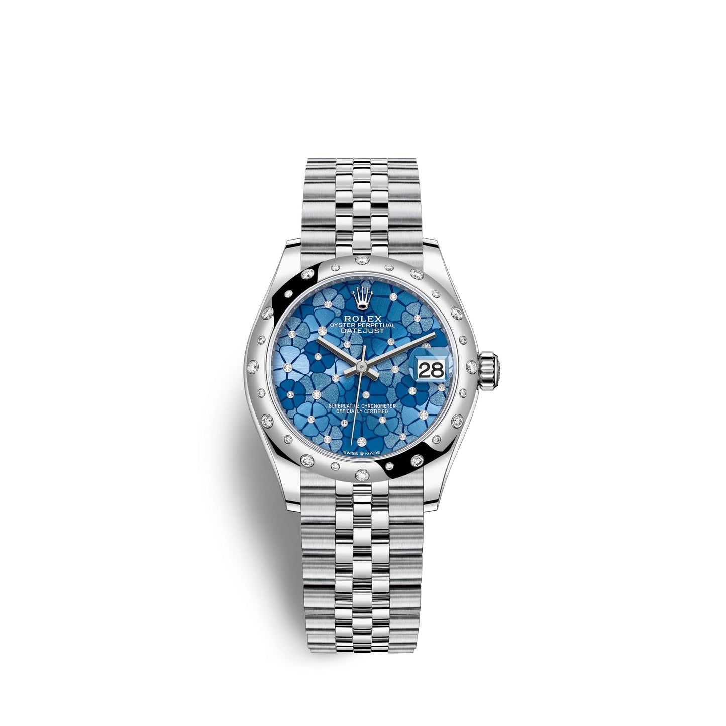 Datejust 31mm, Oystersteel and 18k White Gold with Diamonds, Ref# 278344rbr-0038