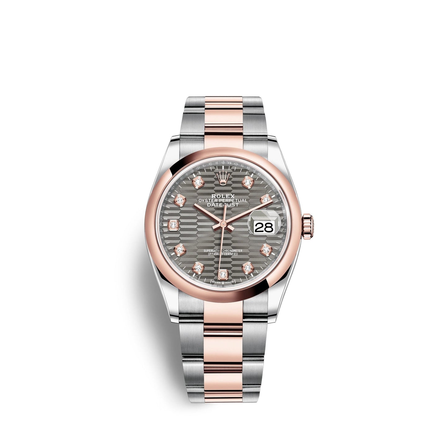 Datejust 36mm, Oystersteel and 18k Everose Gold, Ref# 126201-0042