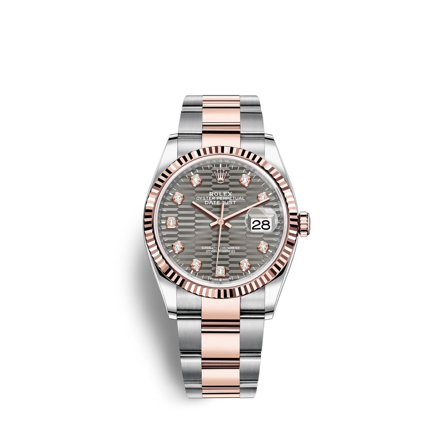 Datejust 36mm, Oystersteel and 18k Everose Gold, Ref# 126231-0042