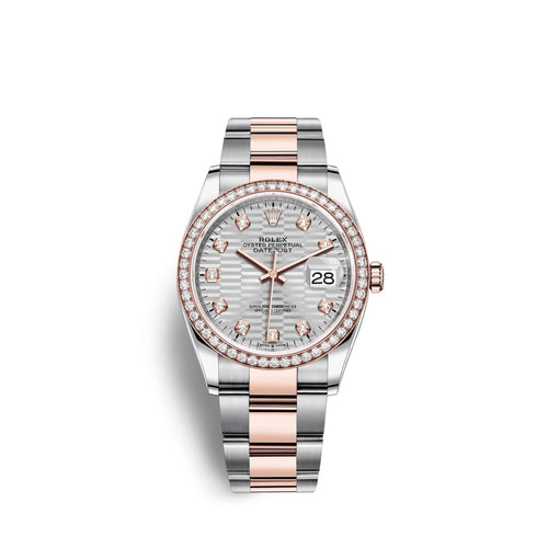 Datejust 36mm, Oystersteel and 18k Everose Gold, Ref# 126281rbr-0028