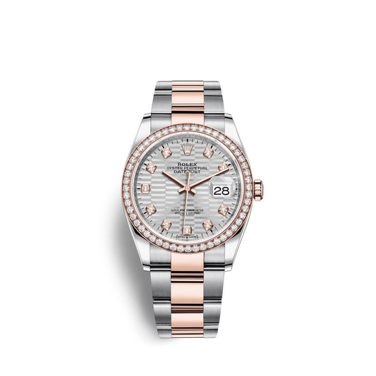 Datejust 36mm, Oystersteel and 18k Everose Gold, Ref# 126281rbr-0028