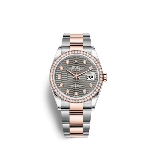 Datejust 36mm, Oystersteel and 18k Everose Gold, Ref# 126281rbr-0030