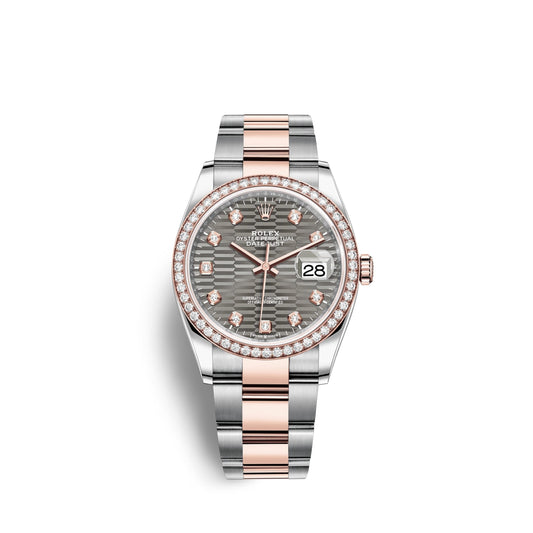 Datejust 36mm, Oystersteel and 18k Everose Gold, Ref# 126281rbr-0030