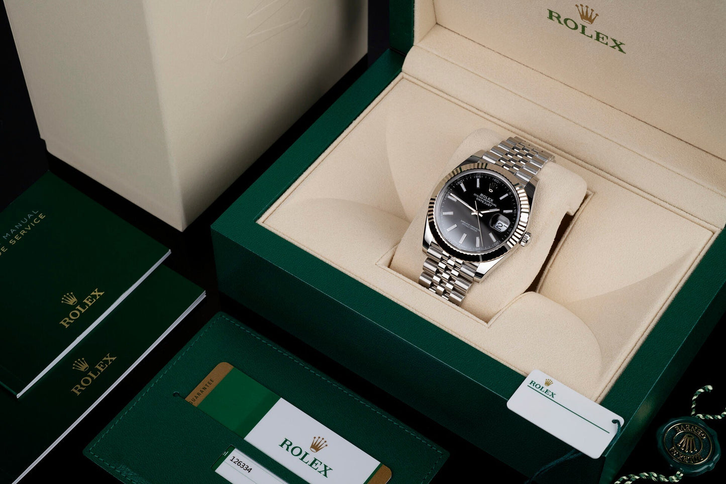 DATEJUST 41 Oyster, 41 mm, Oystersteel and white gold, M126334-0018