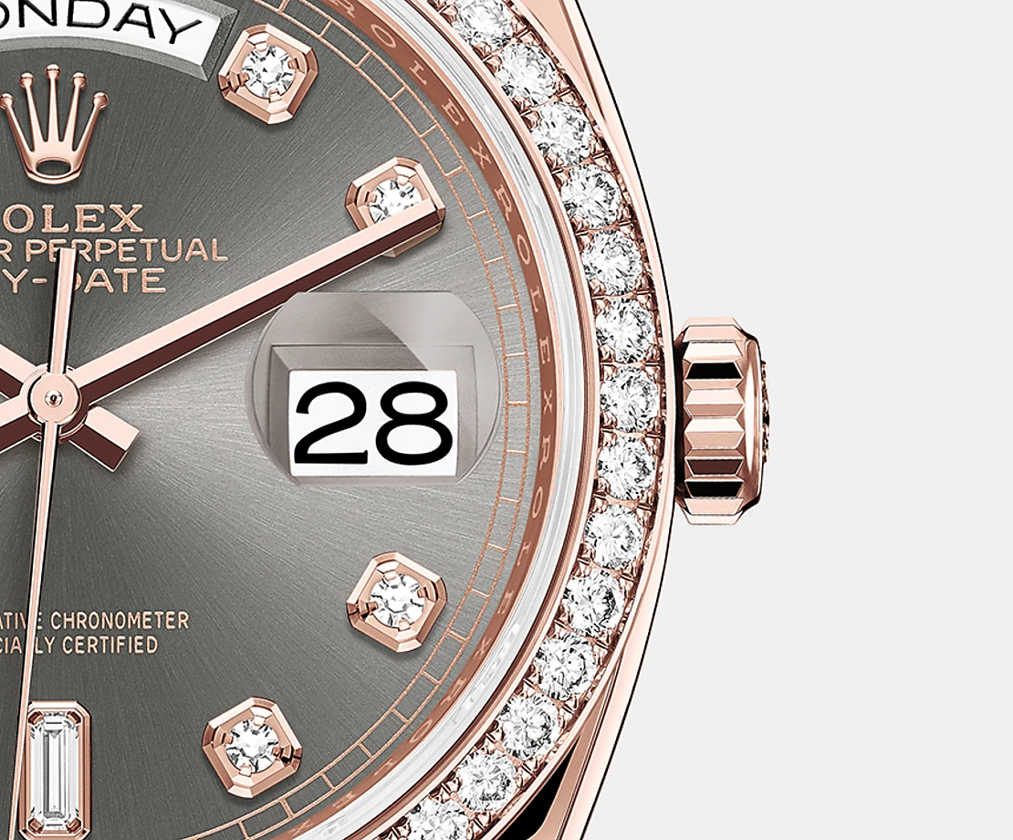 Day-Date, 36mm, 18k Everose Gold, Ref# 128345rbr-0053