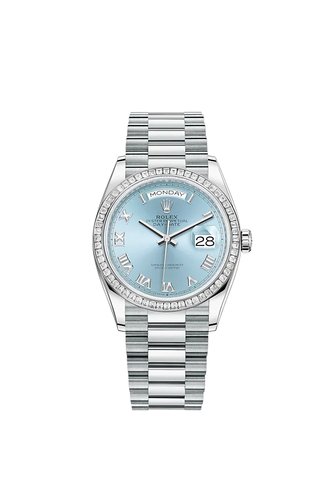 Day-Date, 36mm, Platinum and Diamonds, Ref# 128396tbr-0002