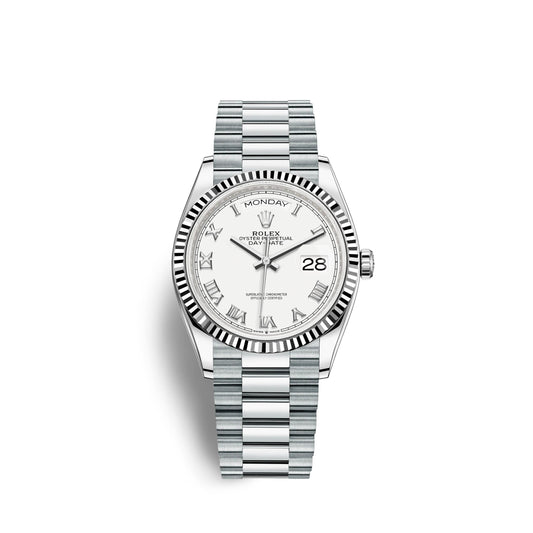 Day-Date, 36mm, Platinum, Ref# 128236-0007