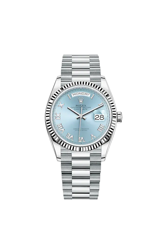 Day-Date 36mm, Platinum, Ref# 128236-0008