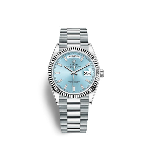 Day-Date, 36mm, Platinum, Ref# 128236-0009
