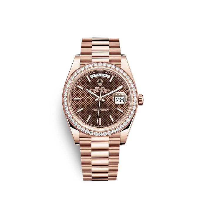 Day-Date 40 Everose gold Ref# 228345RBR-0005