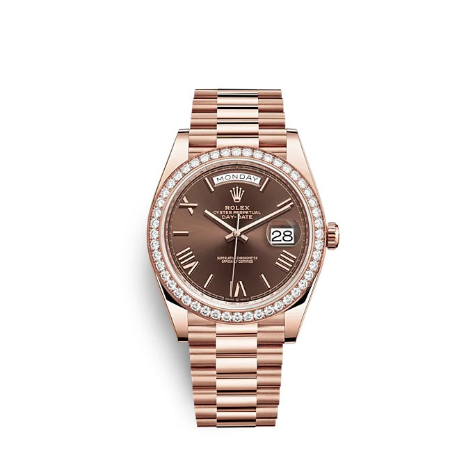 Day-Date 40 Everose gold Ref# 228345RBR-0009