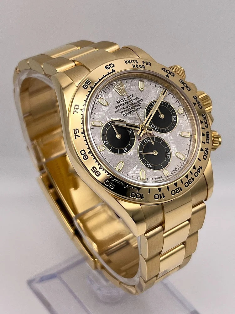 Daytona Yellow Gold Meteorite &amp; Black Dial 116508