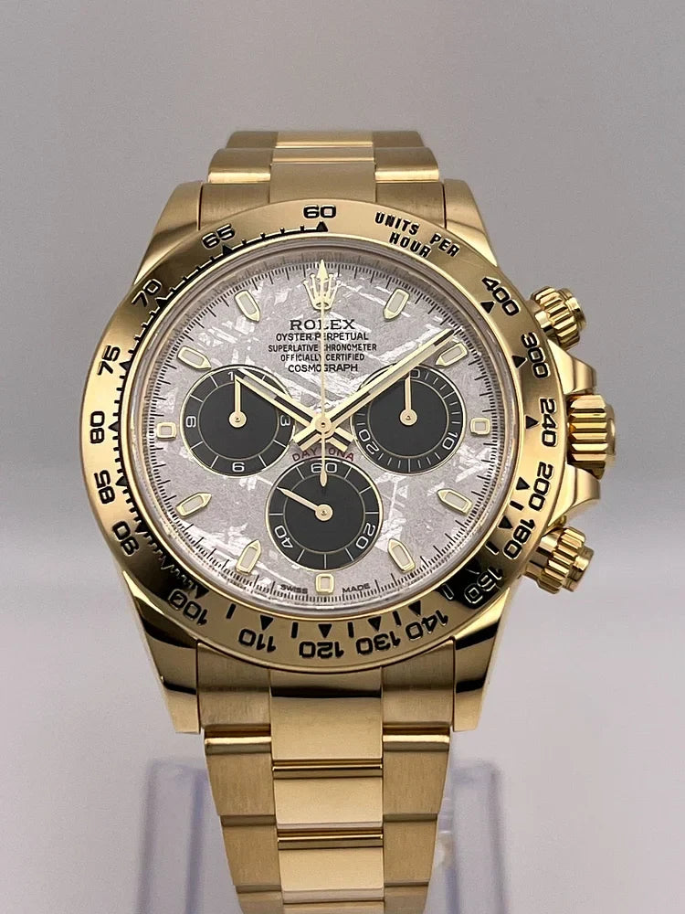 Daytona Yellow Gold Meteorite &amp; Black Dial 116508