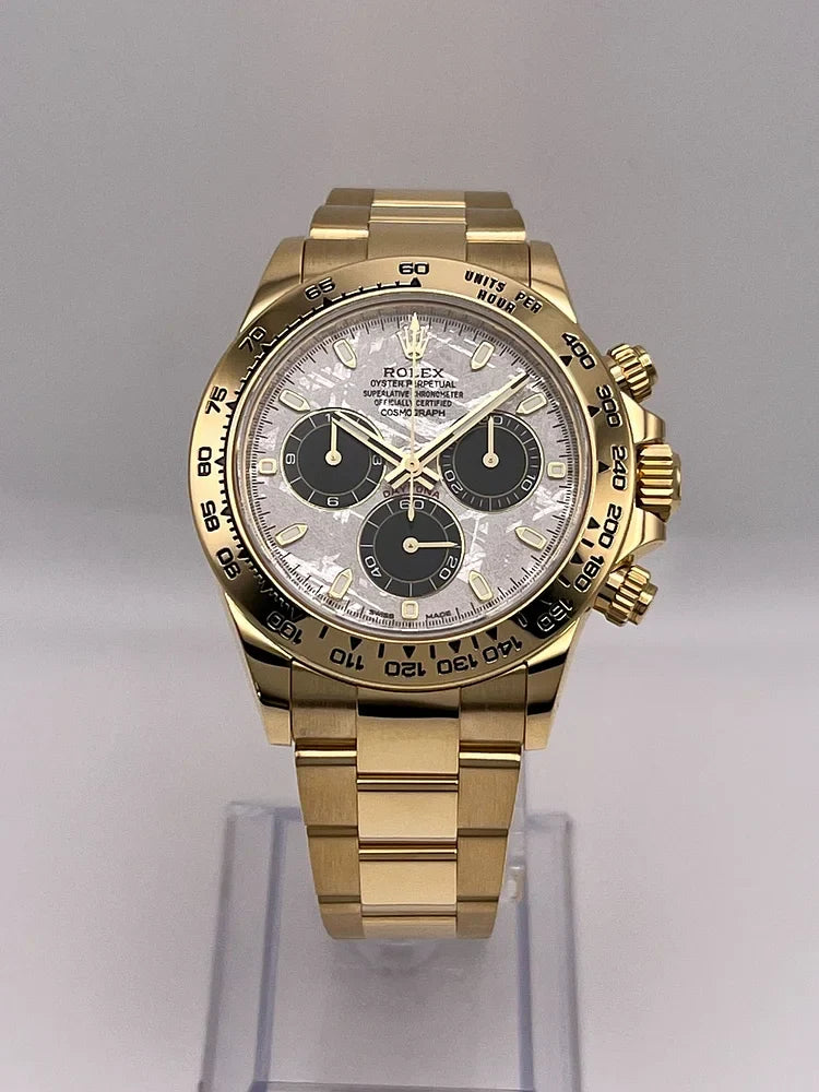 Daytona Yellow Gold Meteorite &amp; Black Dial 116508