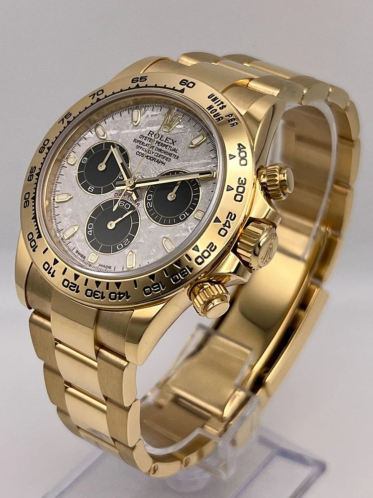 Daytona Yellow Gold Meteorite &amp; Black Dial 116508