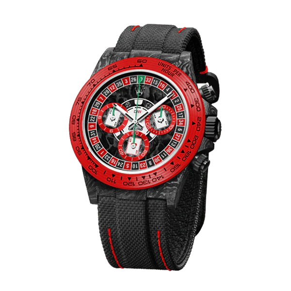 Diw Daytona carbon lucky player 2 (casino v.2) 40mm oyster black